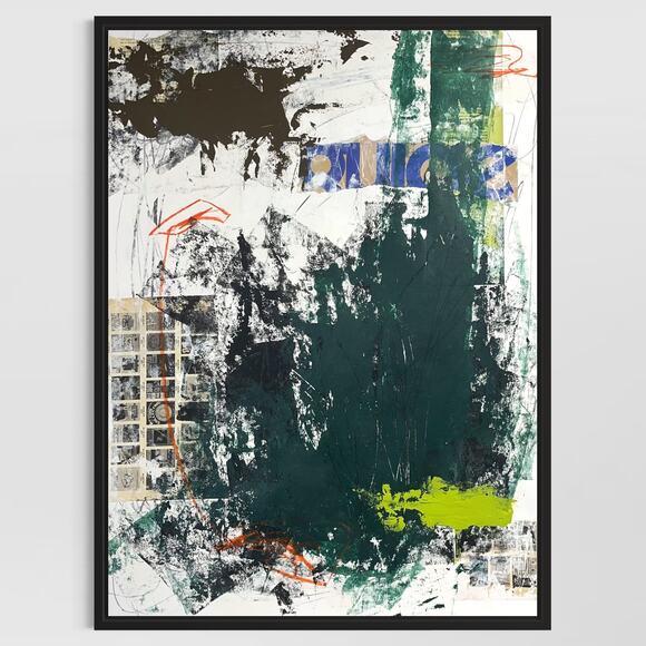 Original Mixed Media Abstract Modern Art Painting 18x24 